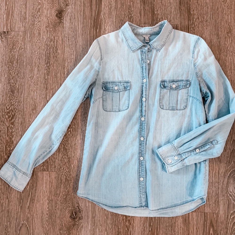 J Crew chambray button up
